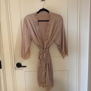 Bridesmaid silky robe